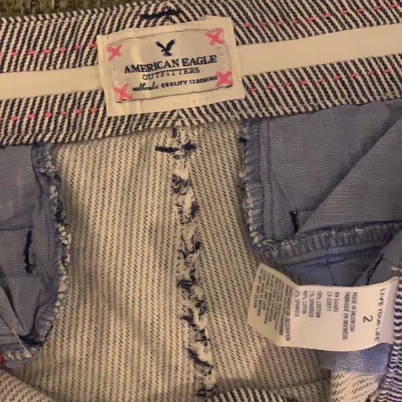 Pinstripe shorts - AEO size 2 - Like New - Picture 3 of 4
